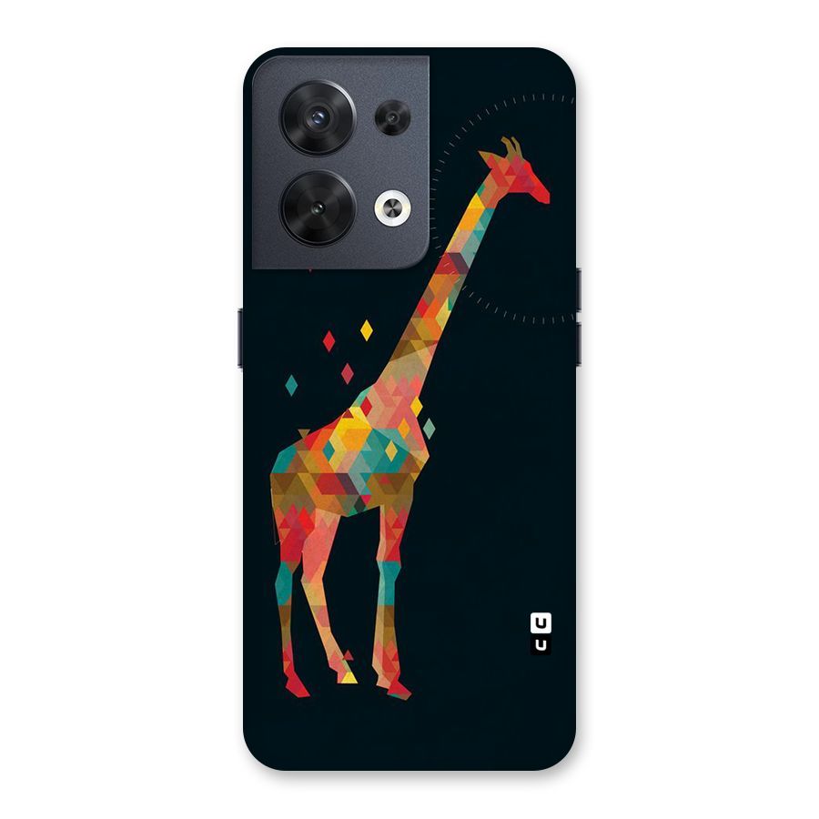 Colored Giraffe Back Case for Oppo Reno8 5G