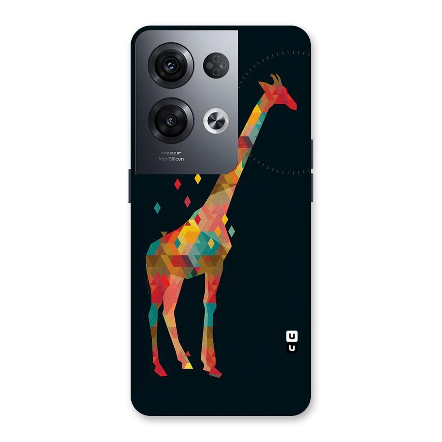 Colored Giraffe Back Case for Oppo Reno8 Pro 5G