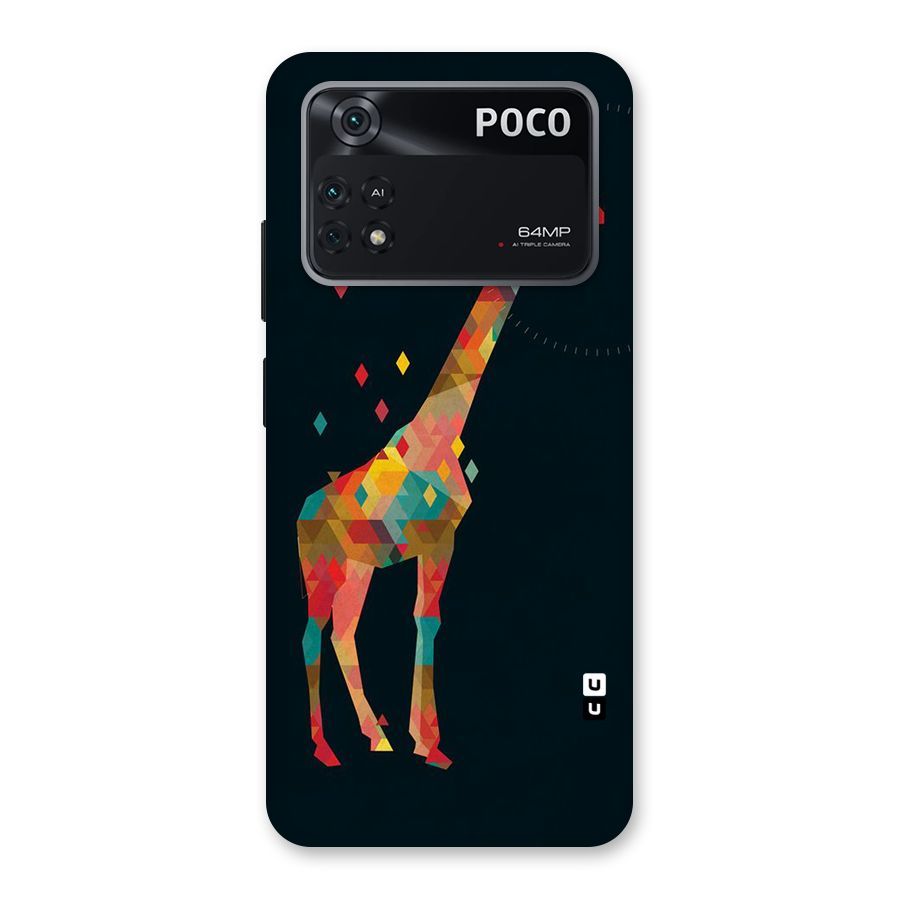 Colored Giraffe Back Case for Poco M4 Pro 4G