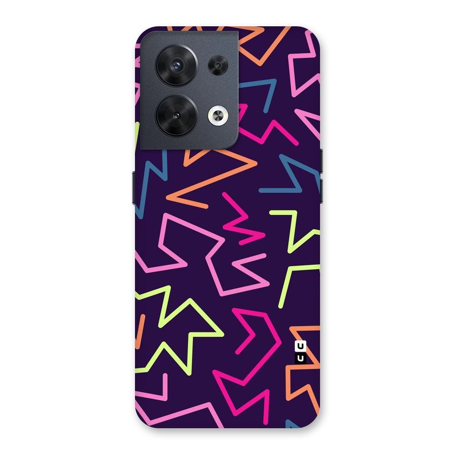 Colored Lines Back Case for Oppo Reno8 5G