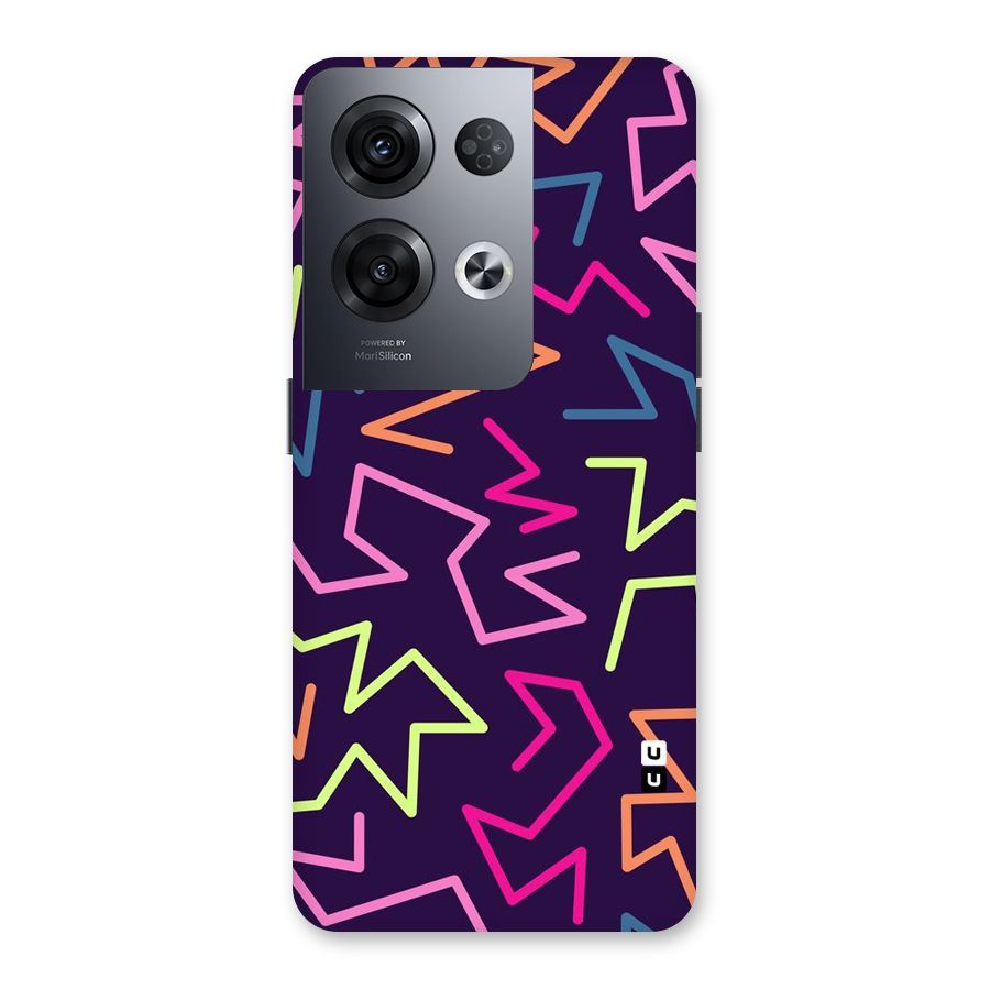 Colored Lines Back Case for Oppo Reno8 Pro 5G