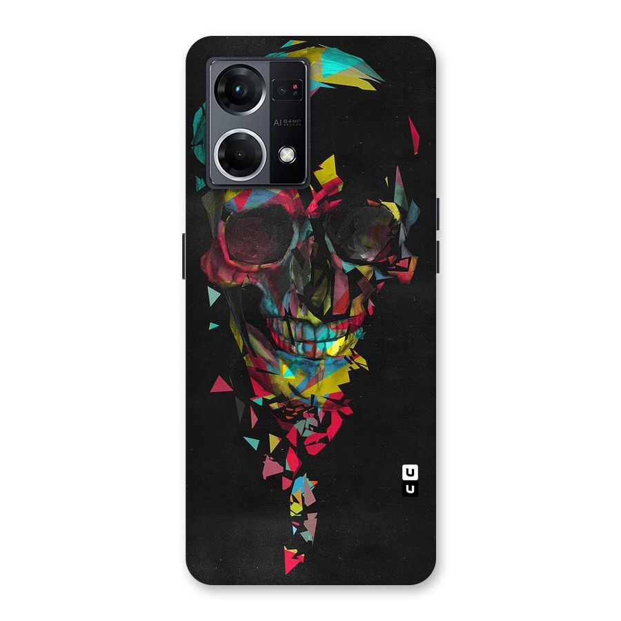 Colored Skull Shred Glass Back Case for Oppo F21 Pro 5G