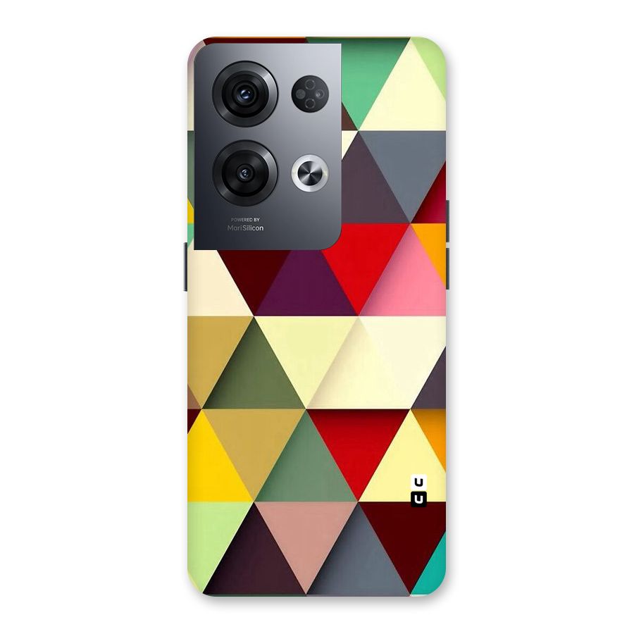 Colored Triangles Back Case for Oppo Reno8 Pro 5G