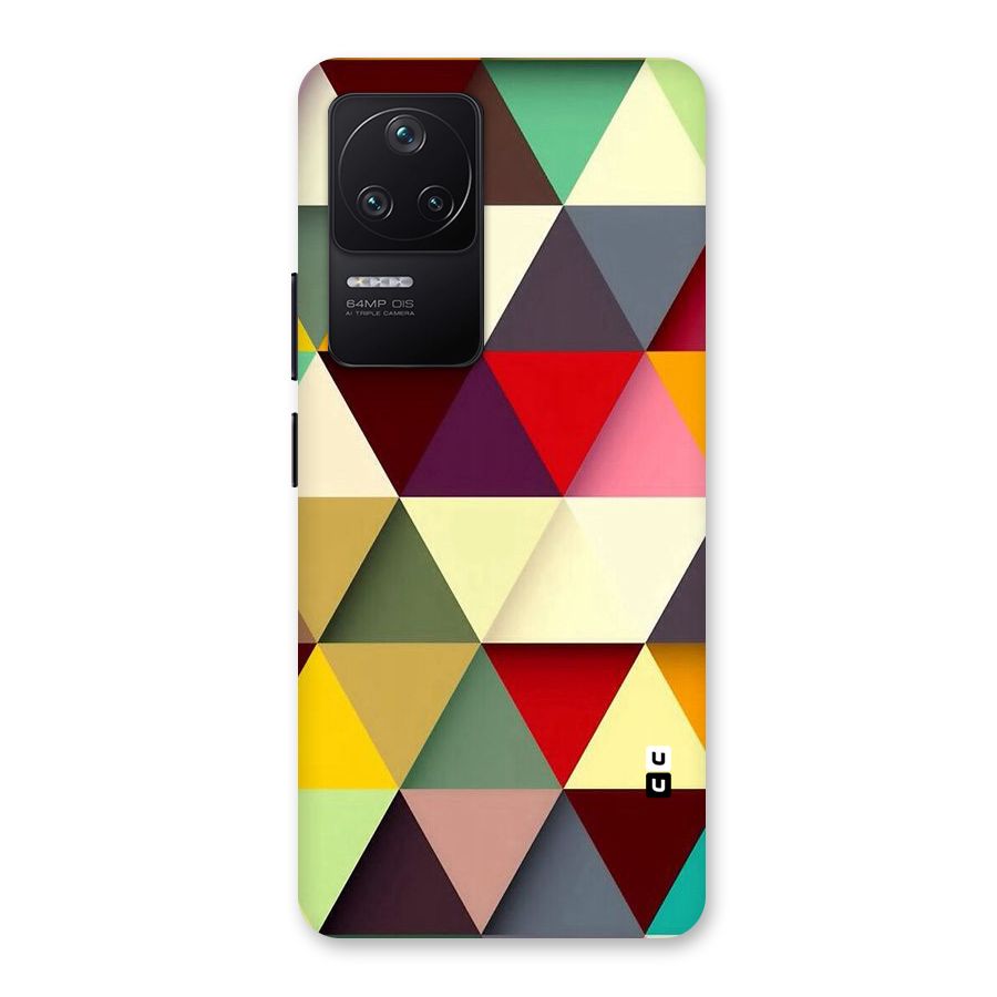 Colored Triangles Back Case for Poco F4 5G