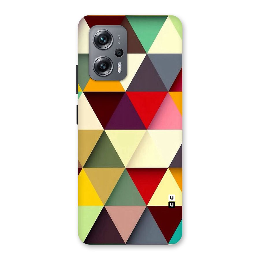 Colored Triangles Back Case for Redmi K50i