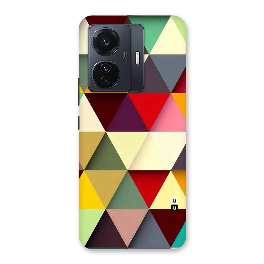 Colored Triangles Back Case for Vivo T1 Pro
