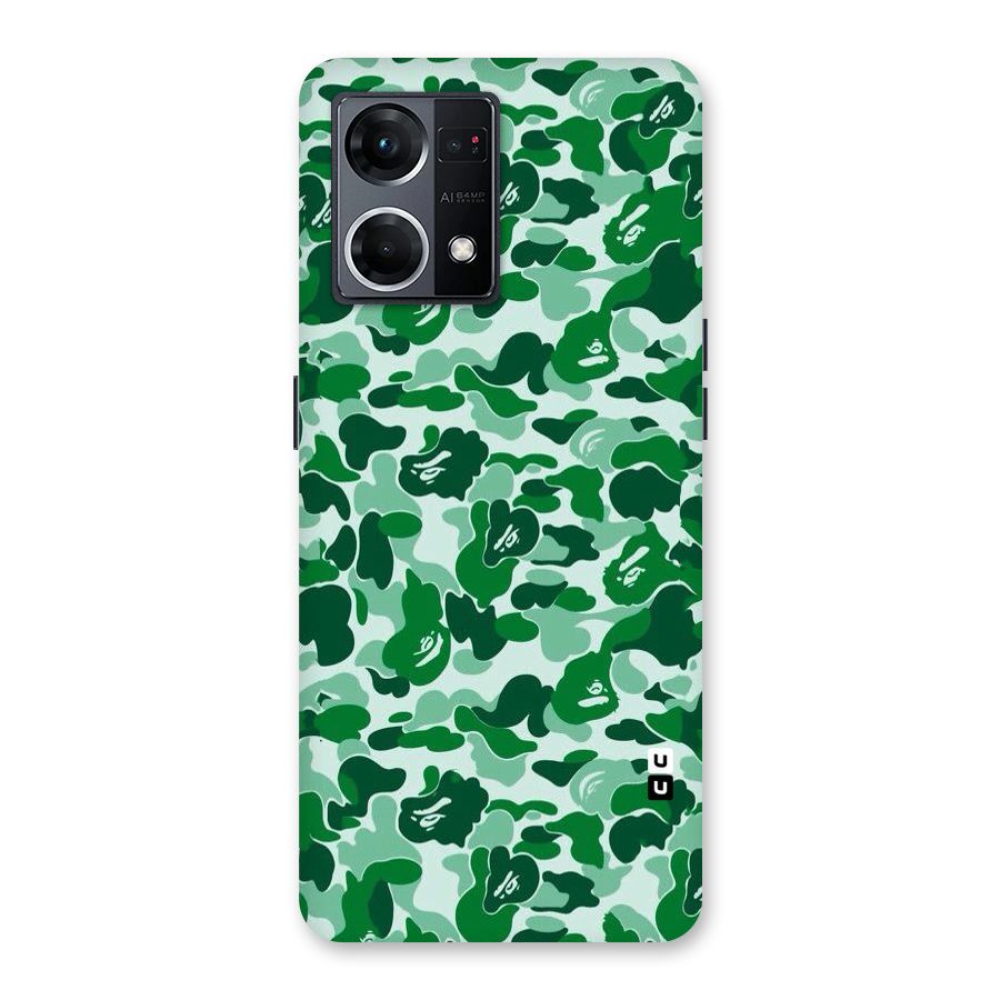 Colorful Camouflage Glass Back Case for Oppo F21 Pro 5G