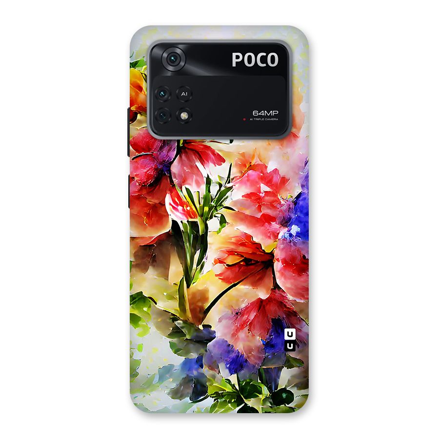 Colorful Flowers Fine Art Back Case for Poco M4 Pro 4G