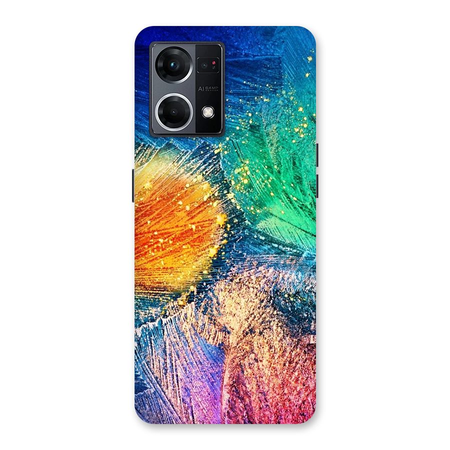 Colorful Leafs Vibrant Glass Back Case for Oppo F21 Pro 5G
