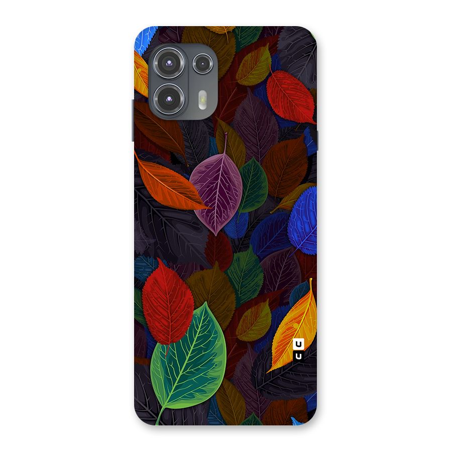 Colorful Leaves Pattern Back Case for Motorola Edge 20 Fusion