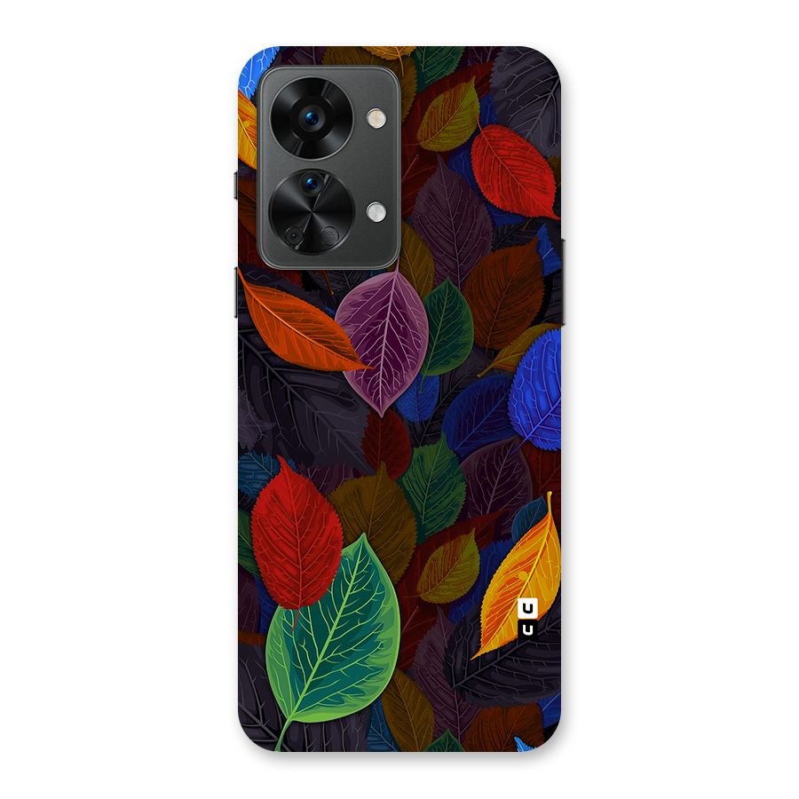 Colorful Leaves Pattern Back Case for OnePlus Nord 2T