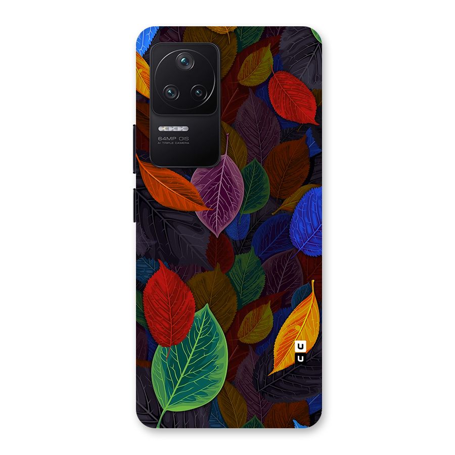 Colorful Leaves Pattern Back Case for Poco F4 5G
