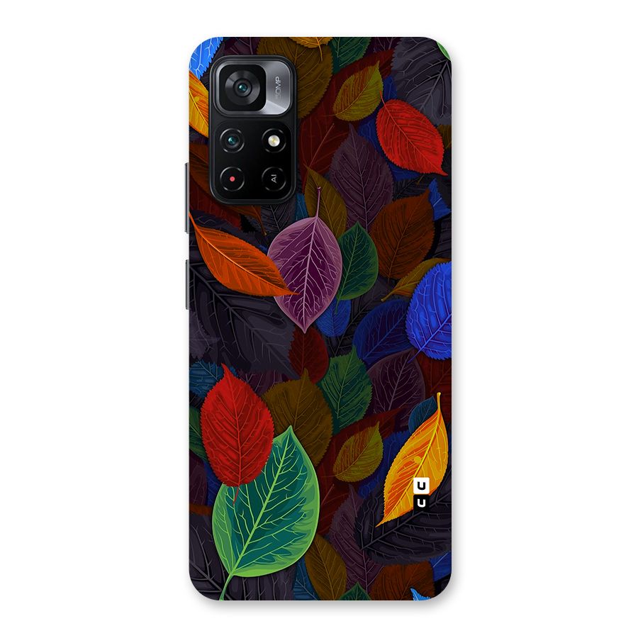 Colorful Leaves Pattern Back Case for Poco M4 Pro 5G