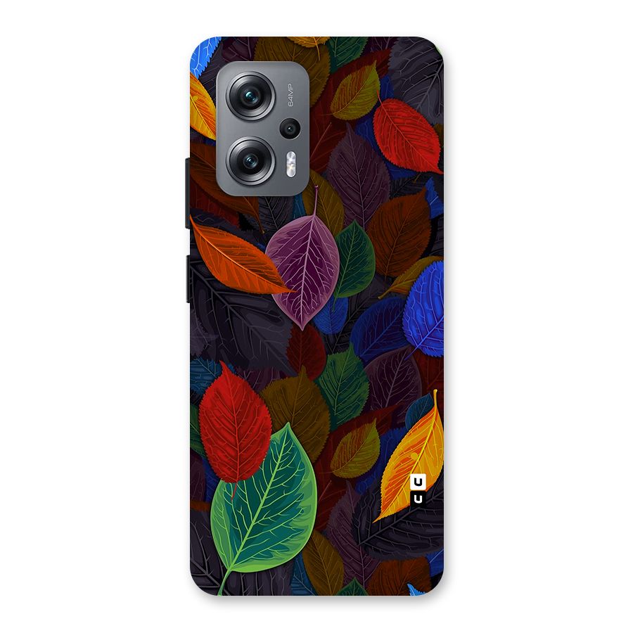 Colorful Leaves Pattern Back Case for Redmi K50i