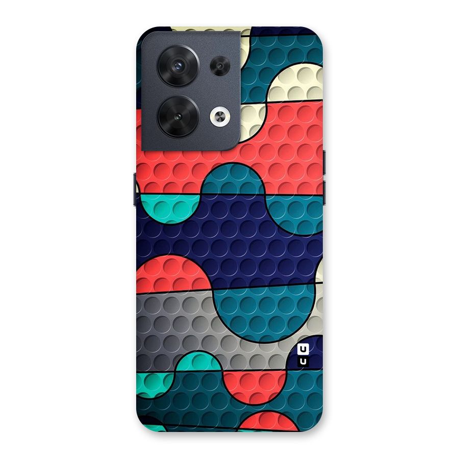 Colorful Puzzle Design Back Case for Oppo Reno8 5G