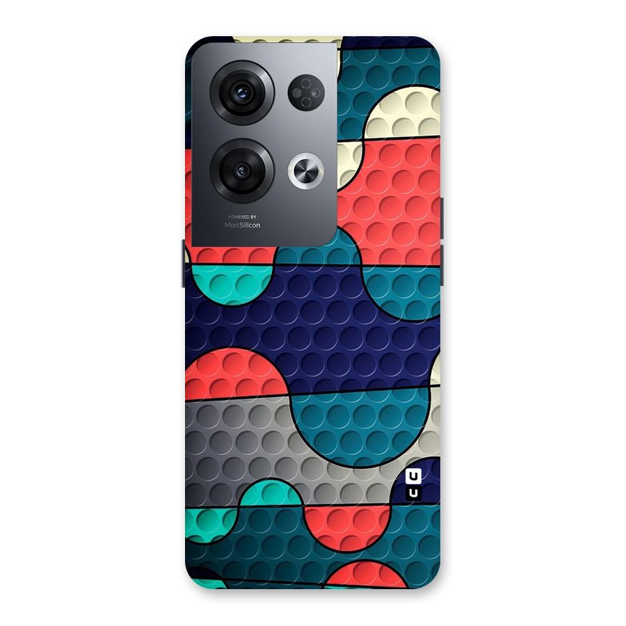 Colorful Puzzle Design Back Case for Oppo Reno8 Pro 5G