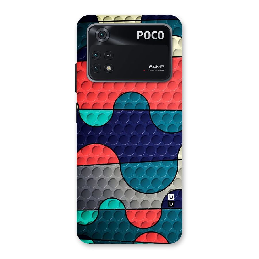 Colorful Puzzle Design Back Case for Poco M4 Pro 4G