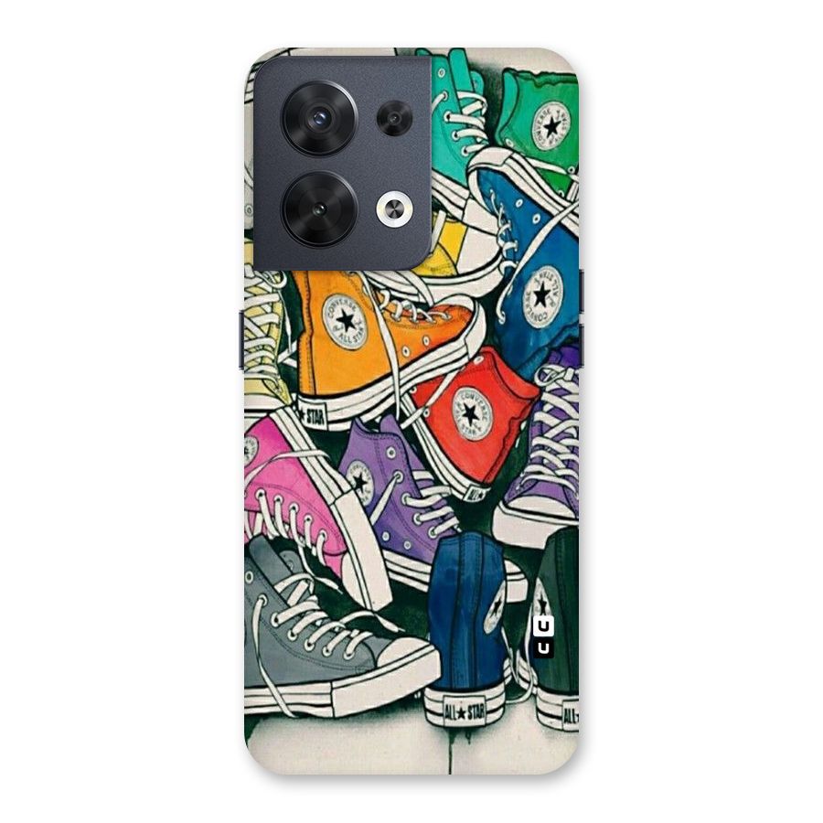 Colorful Shoes Back Case for Oppo Reno8 5G
