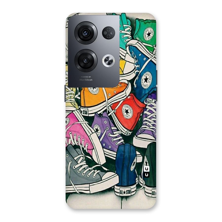 Colorful Shoes Back Case for Oppo Reno8 Pro 5G