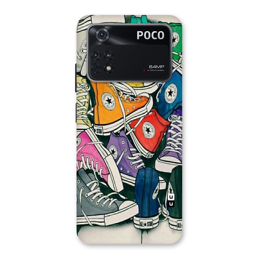 Colorful Shoes Back Case for Poco M4 Pro 4G
