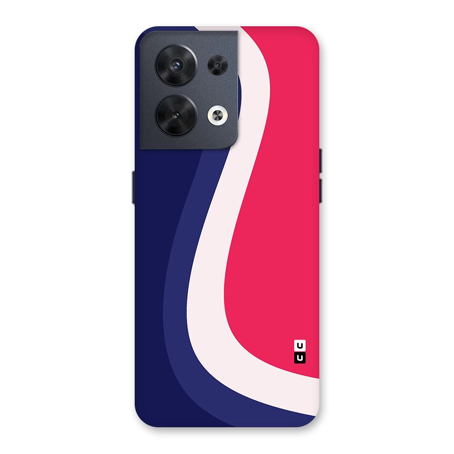 Colorful Wavy Print Back Case for Oppo Reno8 5G