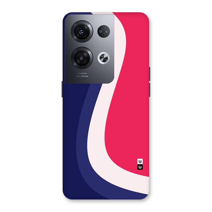 Colorful Wavy Print Back Case for Oppo Reno8 Pro 5G