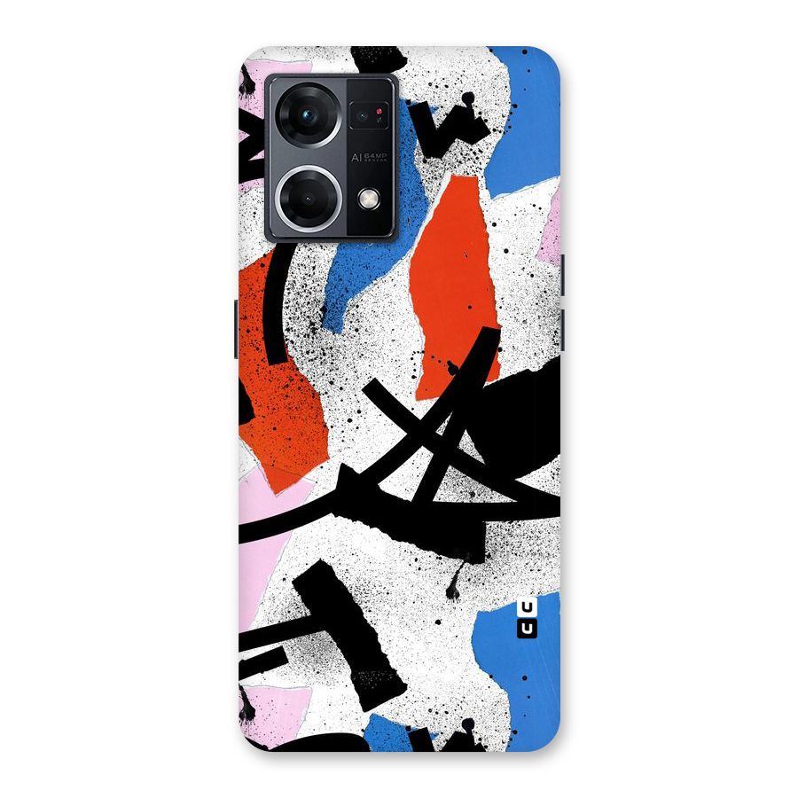 Coloured Abstract Art Glass Back Case for Oppo F21 Pro 5G