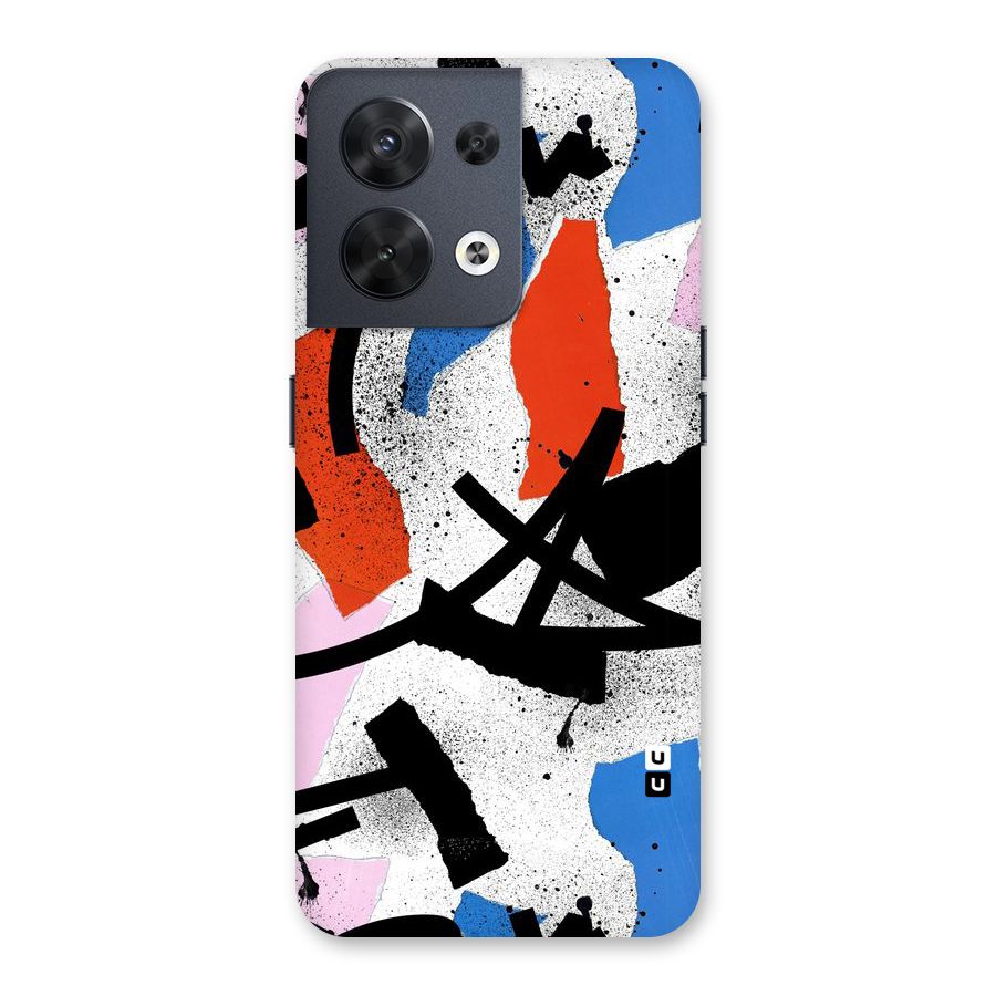 Coloured Abstract Art Back Case for Oppo Reno8 5G