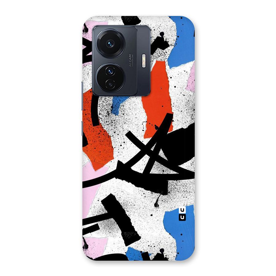 Coloured Abstract Art Back Case for Vivo T1 Pro