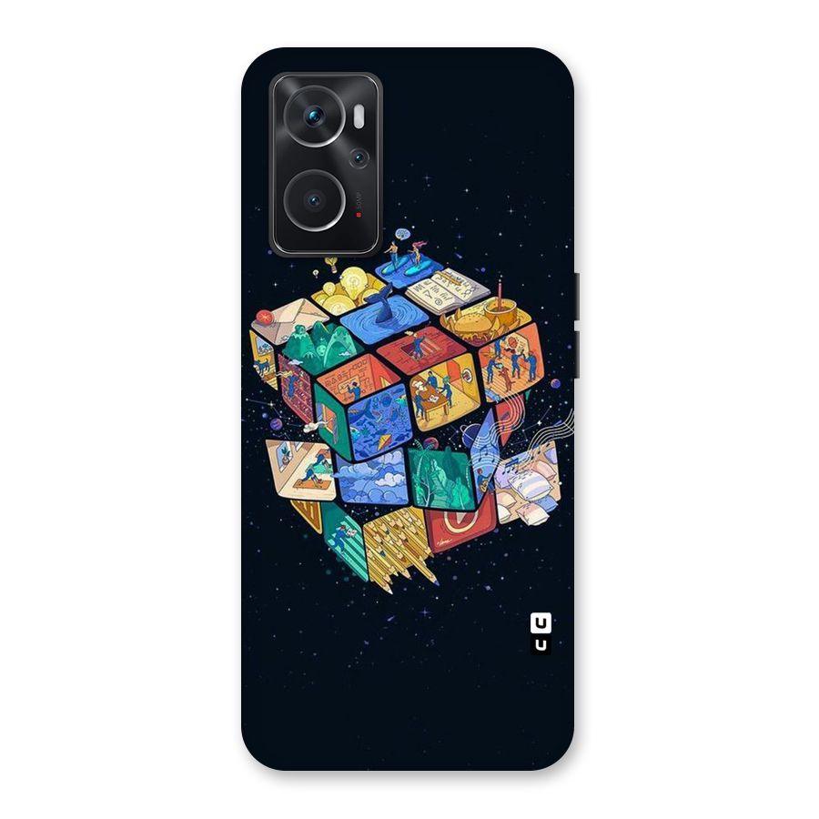 Coloured Rubic Back Case for Oppo K10 4G