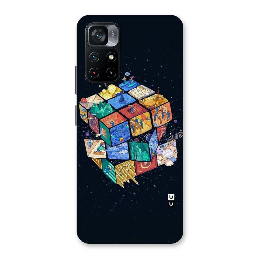 Coloured Rubic Back Case for Poco M4 Pro 5G