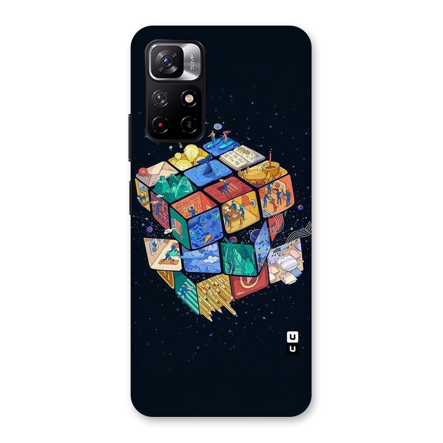 Coloured Rubic Back Case for Redmi Note 11T 5G