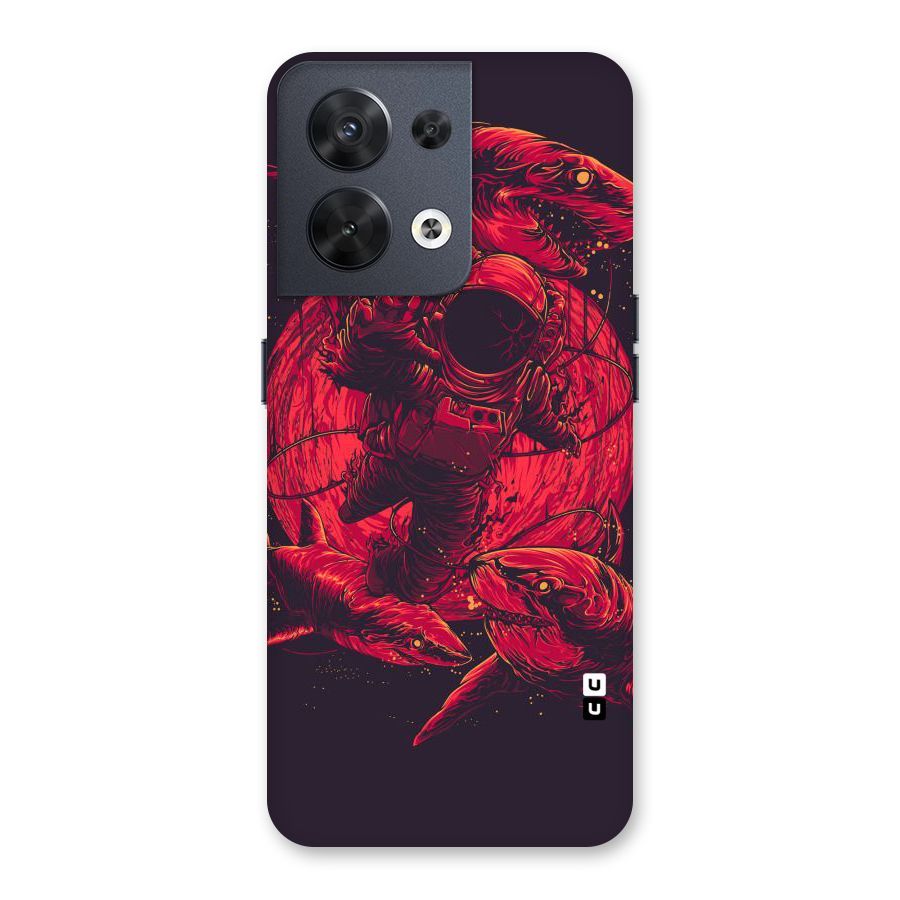 Coloured Spaceman Back Case for Oppo Reno8 5G