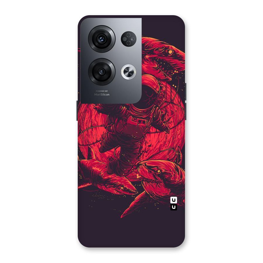 Coloured Spaceman Back Case for Oppo Reno8 Pro 5G