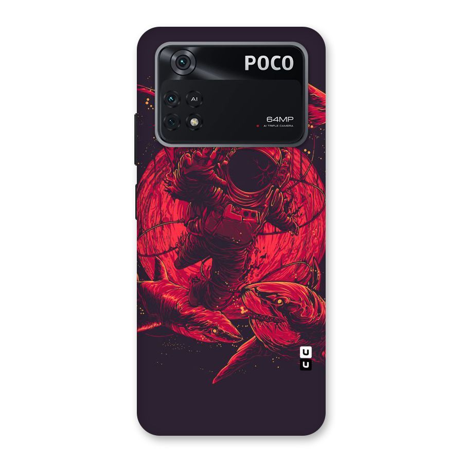 Coloured Spaceman Back Case for Poco M4 Pro 4G