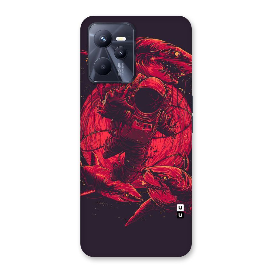 Coloured Spaceman Back Case for Realme C35