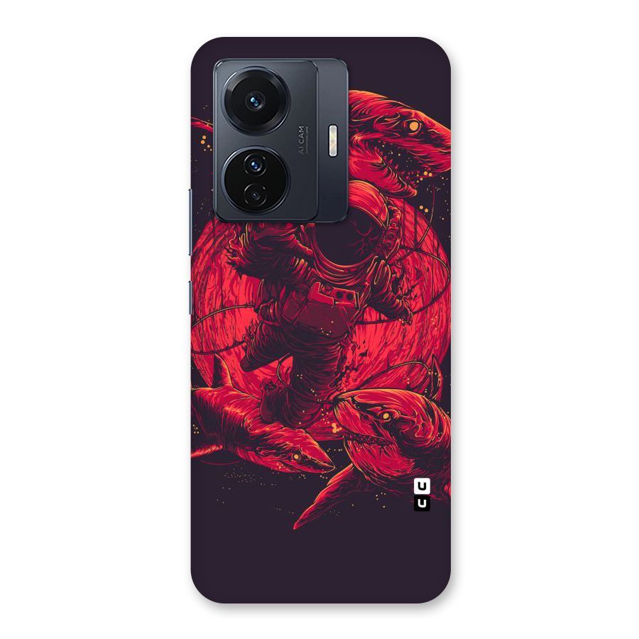 Coloured Spaceman Back Case for Vivo T1 Pro