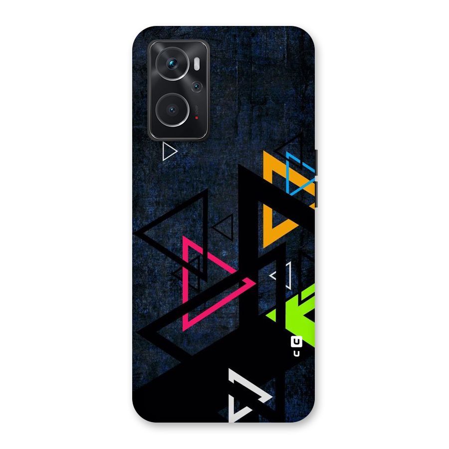 Coloured Triangles Back Case for Oppo K10 4G