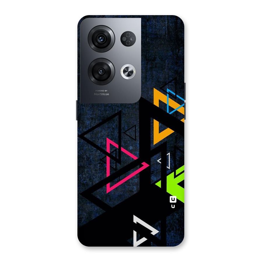 Coloured Triangles Back Case for Oppo Reno8 Pro 5G