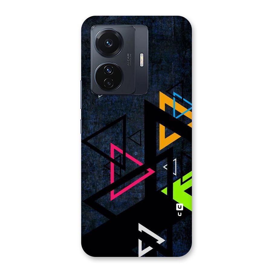 Coloured Triangles Back Case for Vivo T1 Pro