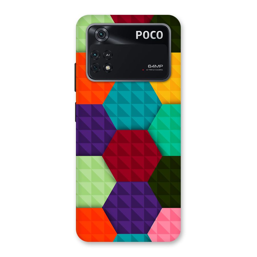 Colourful Abstract Back Case for Poco M4 Pro 4G