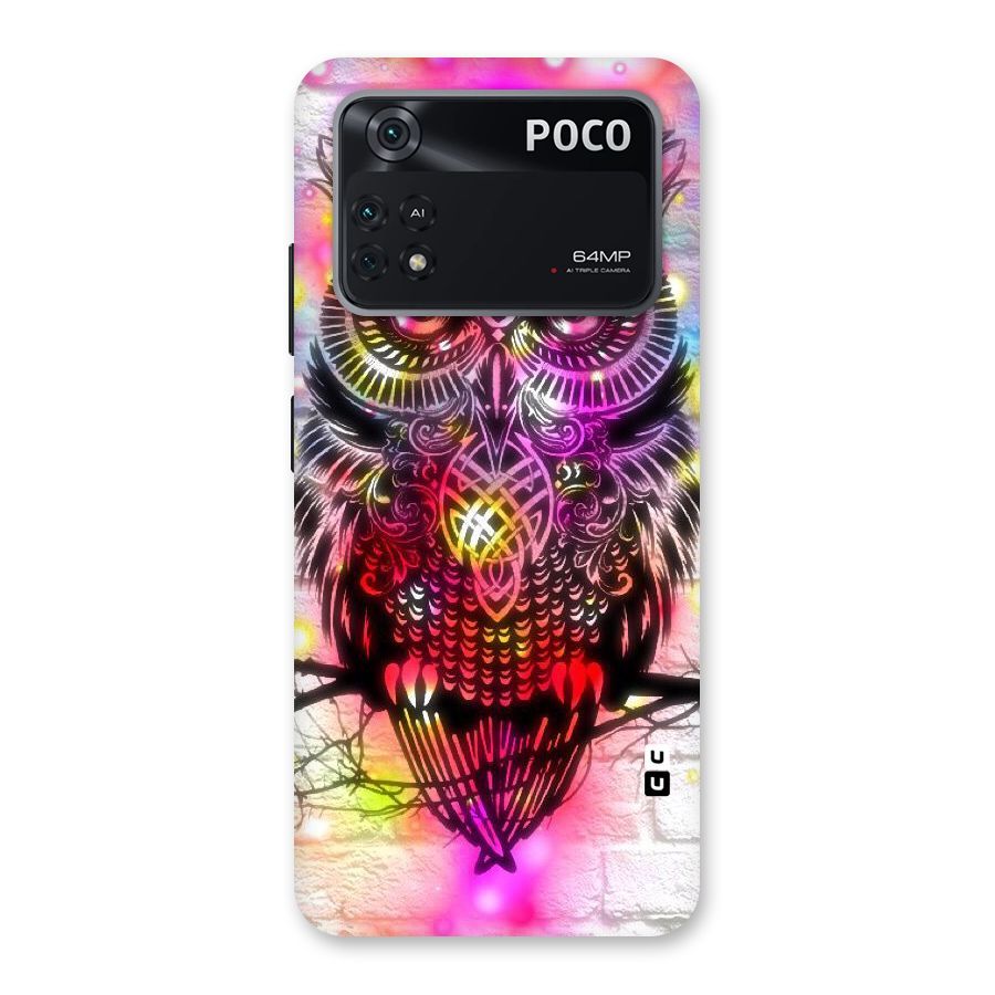 Colourful Owl Back Case for Poco M4 Pro 4G