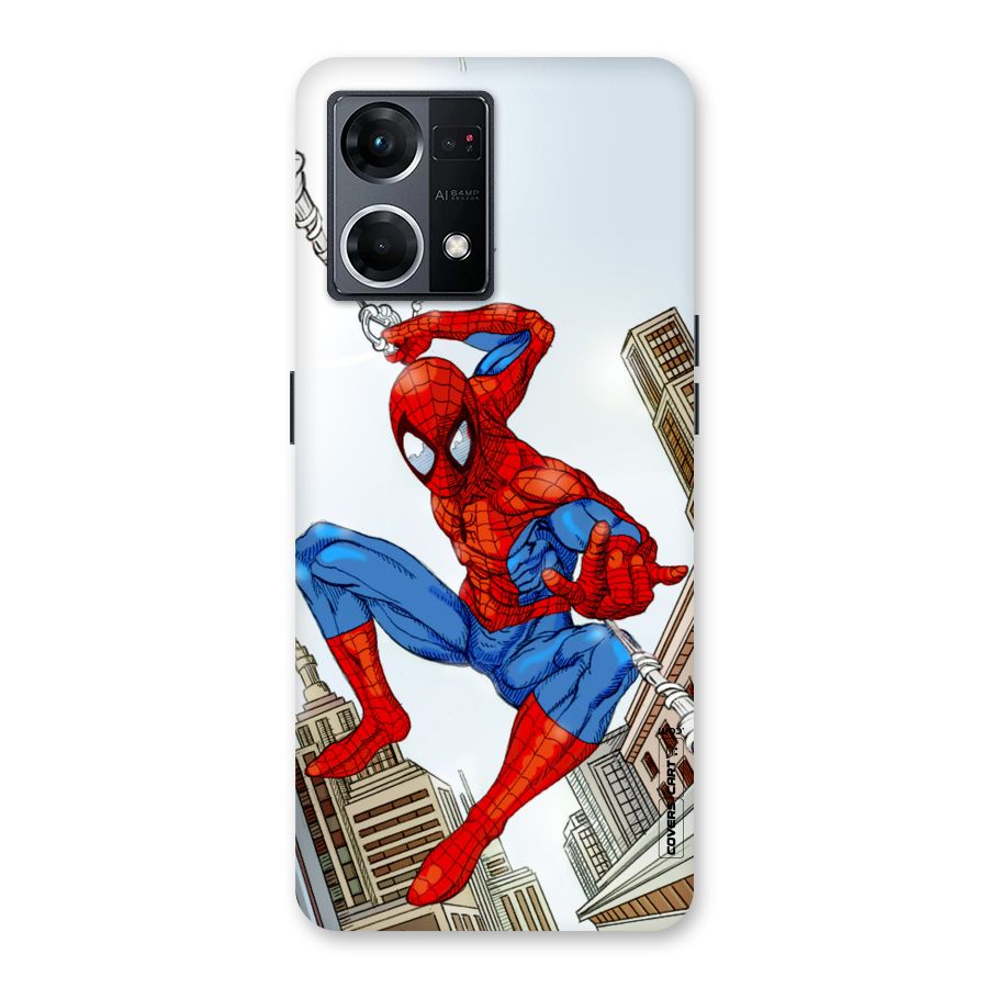 Comic Spider Man Glass Back Case for Oppo F21 Pro 5G