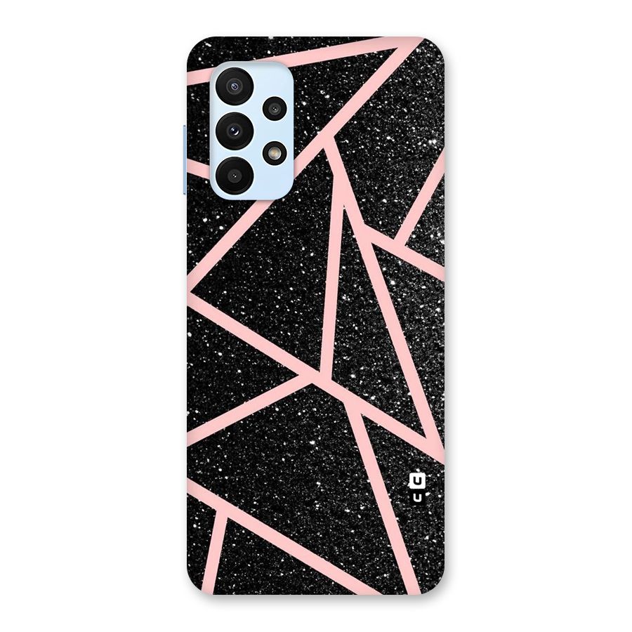 Concrete Black Pink Stripes Back Case for Galaxy A23