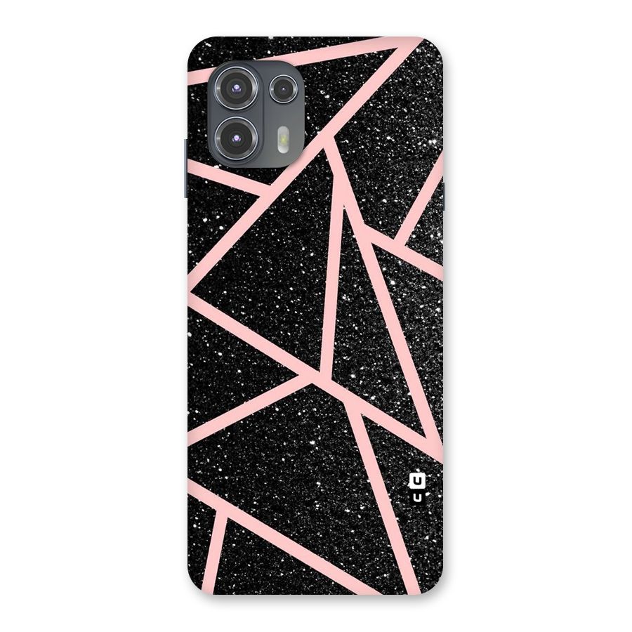 Concrete Black Pink Stripes Back Case for Motorola Edge 20 Fusion