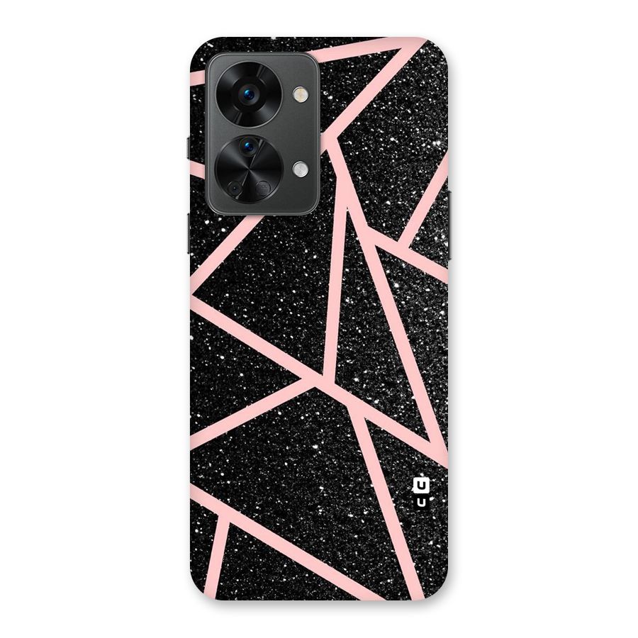 Concrete Black Pink Stripes Back Case for OnePlus Nord 2T