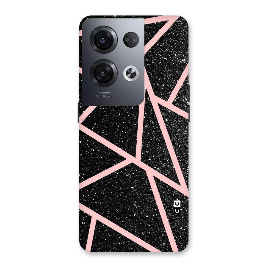 Concrete Black Pink Stripes Back Case for Oppo Reno8 Pro 5G