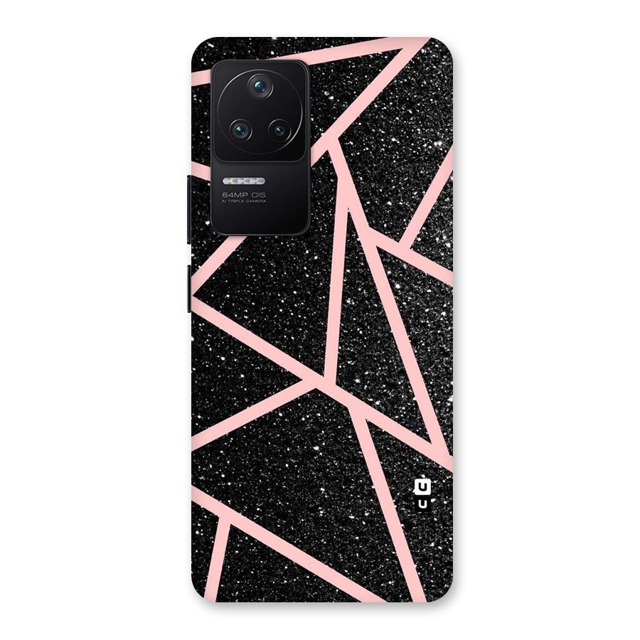 Concrete Black Pink Stripes Back Case for Poco F4 5G