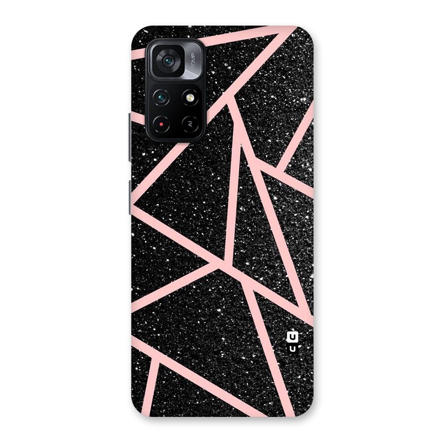 Concrete Black Pink Stripes Back Case for Poco M4 Pro 5G