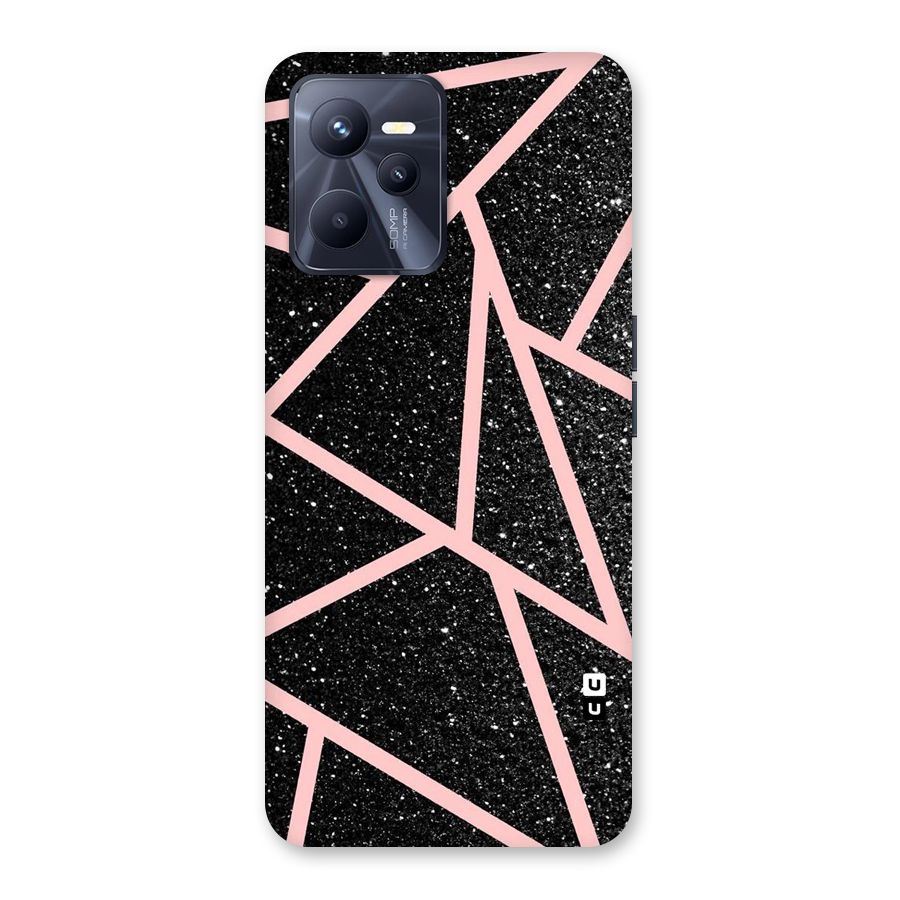 Concrete Black Pink Stripes Back Case for Realme C35